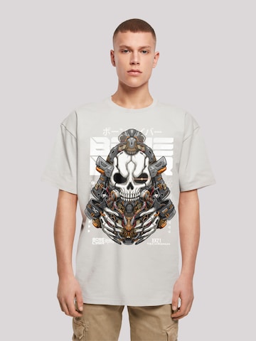 F4NT4STIC Shirt 'Bone Cyber Techronin CYBERPUNK STYLES' in Grey: front