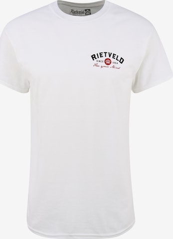 Rietveld Clothing T-Shirt 'Woodie' in Wit: voorkant
