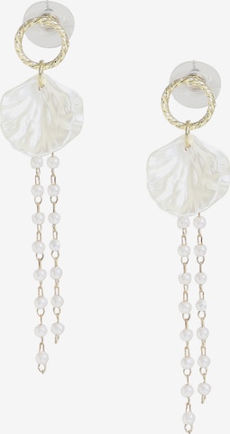 SOHI Earrings 'Scotlyn' in White: front