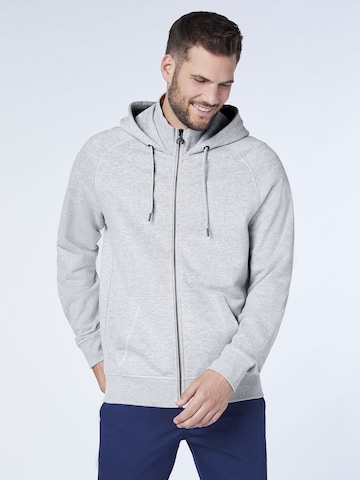 CHIEMSEE Regular Fit Sportsweatjacke in Grau: predná strana