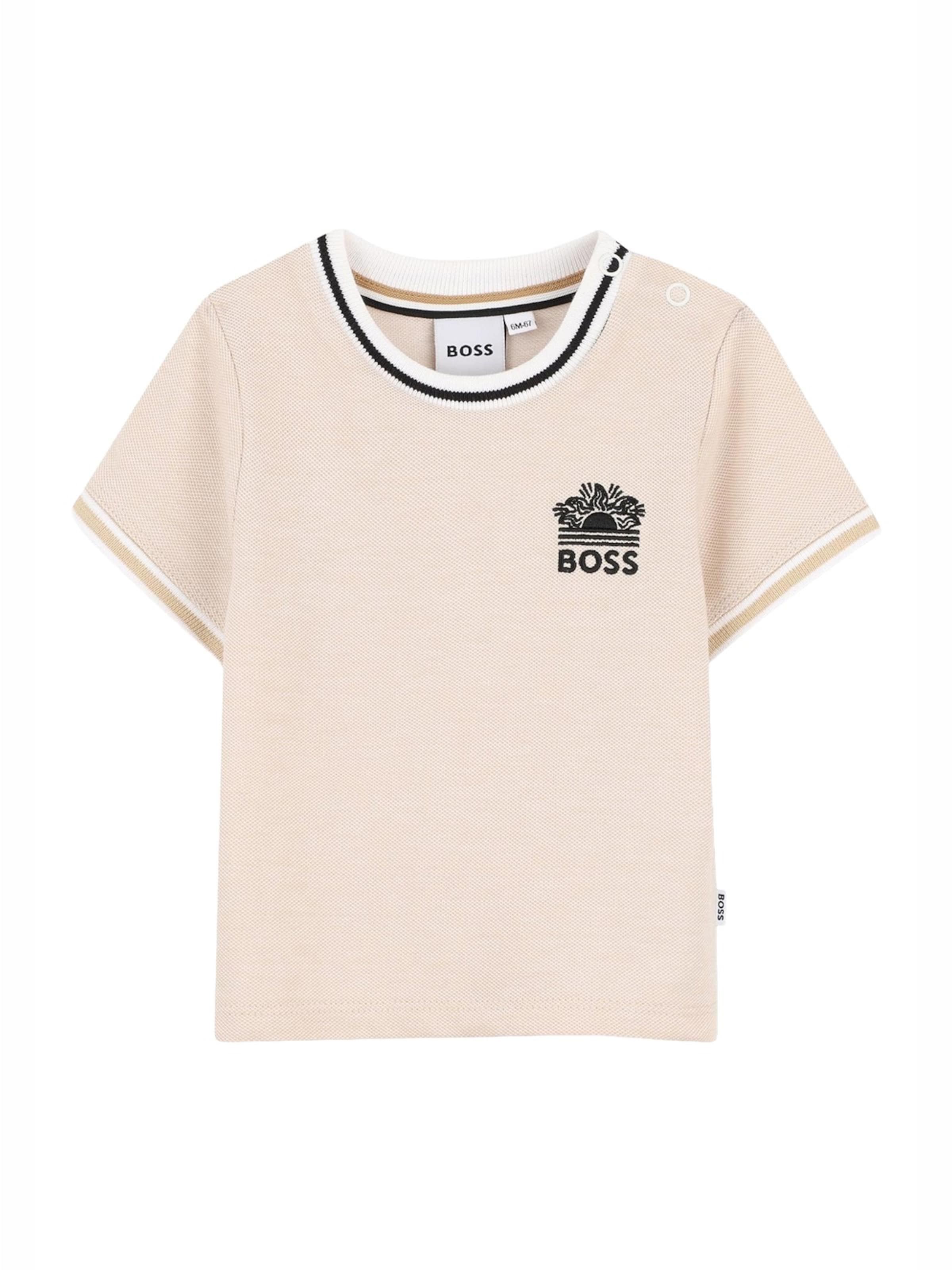 T-Shirt 'T-shirt beige per bambino' BOSS en beige : devant