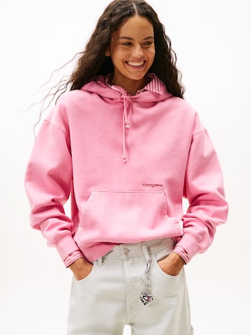 Sweat-shirt Tommy Jeans en rose : devant