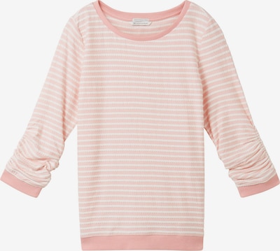 TOM TAILOR DENIM Sweatshirt i rosé / vit, Produktvy