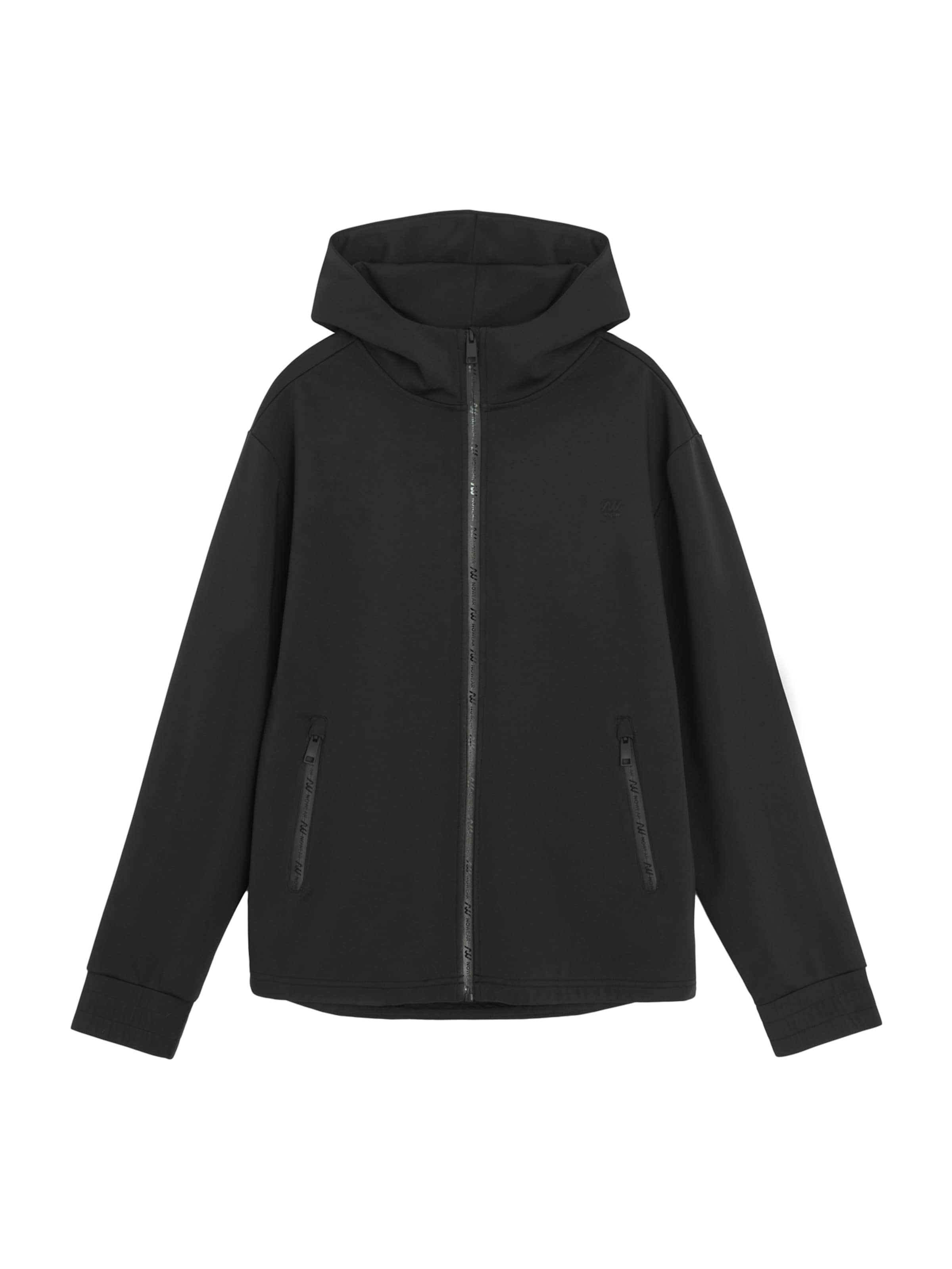 Giacca di felpa di NoWear in nero: frontale