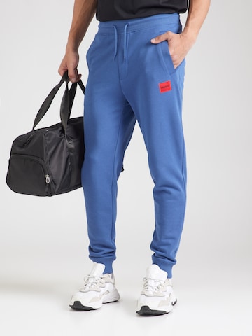 HUGO Конический (Tapered) Штаны 'Doak' в Синий: спереди
