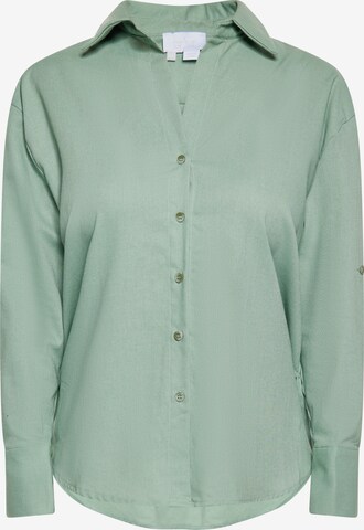 usha WHITE LABEL Blouse in Groen: voorkant