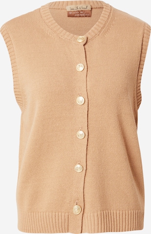 brūns Smith&Soul Adīta veste: no priekšpuses