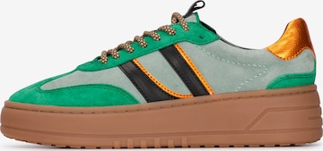 PS Poelman Sneakers laag 'Anemone' in Groen: voorkant