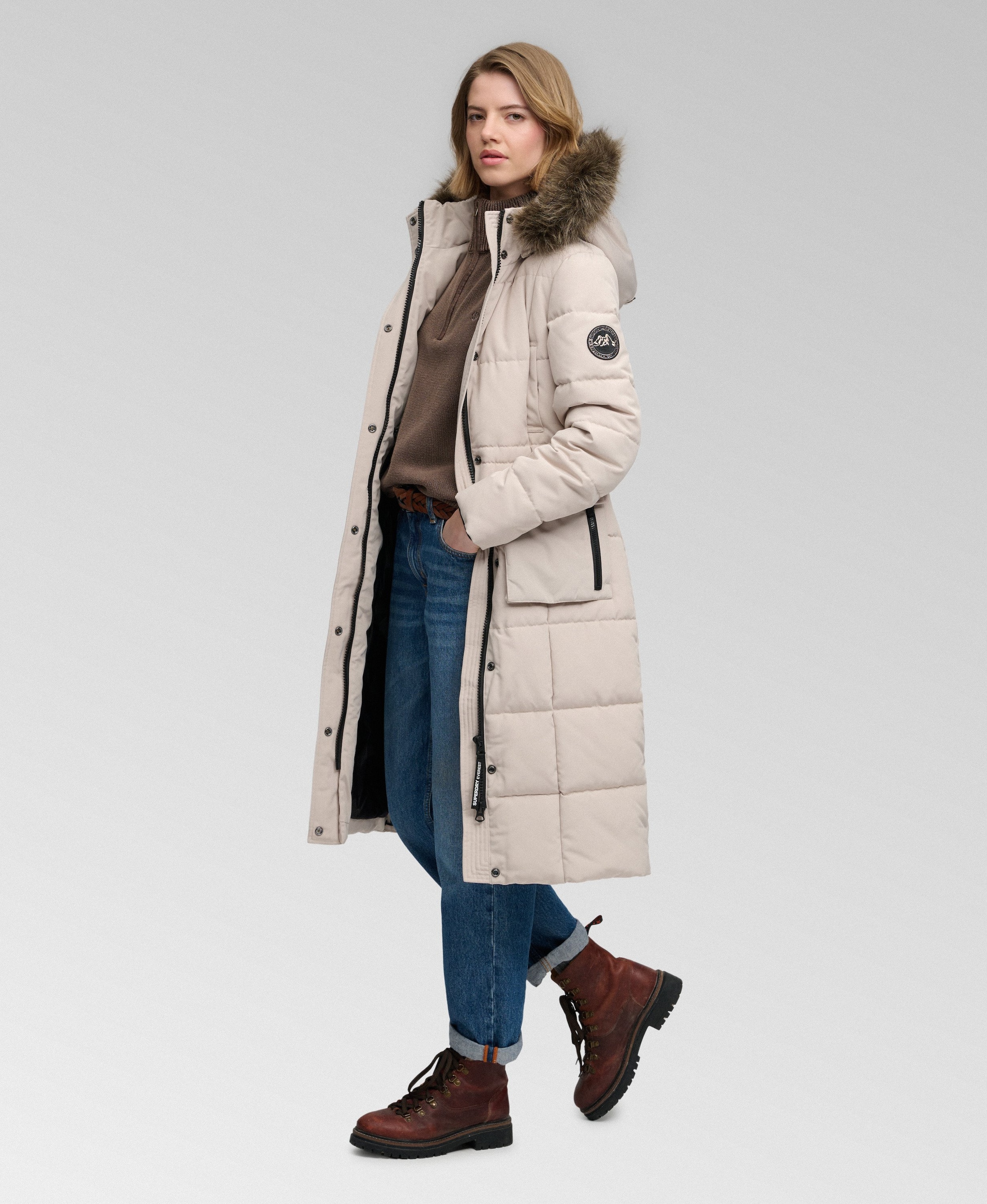 Superdry & Co Wintermantel 'Everest' in Beige
