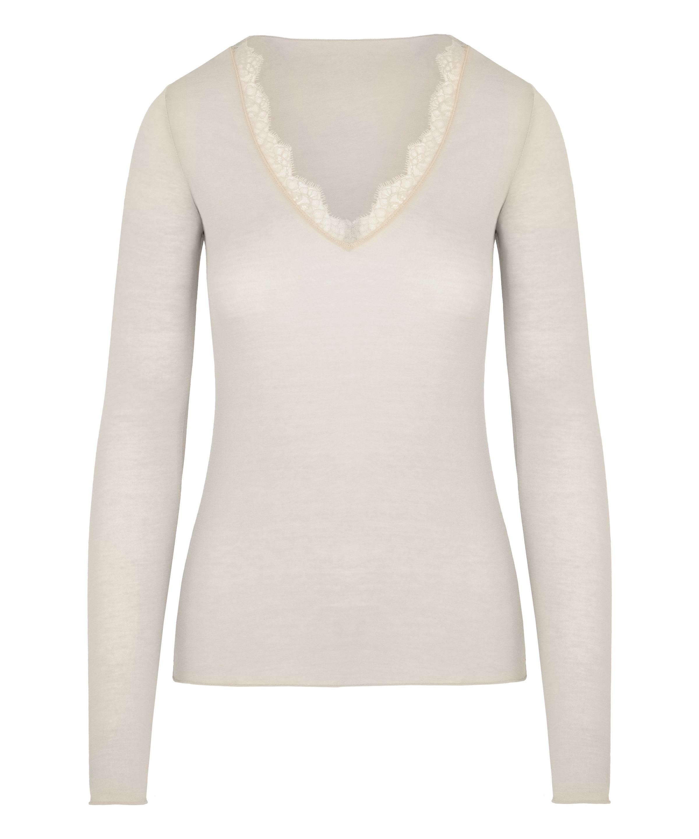 Hunkemöller Schlafshirt in Beige: Vorderseite