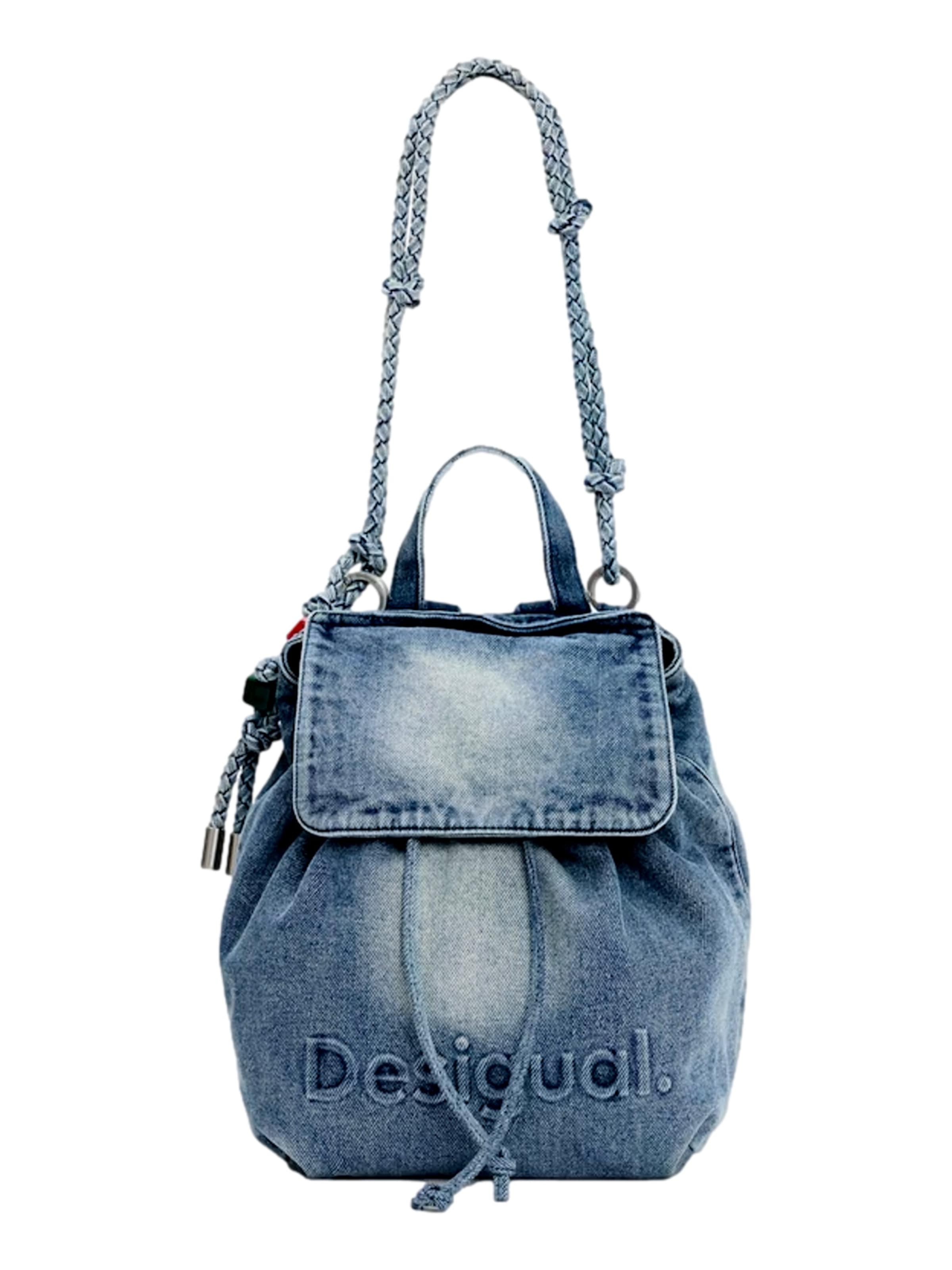 Sac à dos 'Half Logo Denim' Desigual en bleu