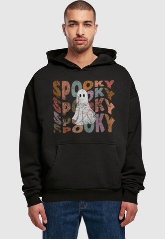 Sweat-shirt 'Halloween - Spooky Ghost' Merchcode en noir : devant