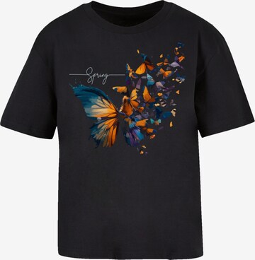F4NT4STIC Shirt 'Schmetterling' in Black: front