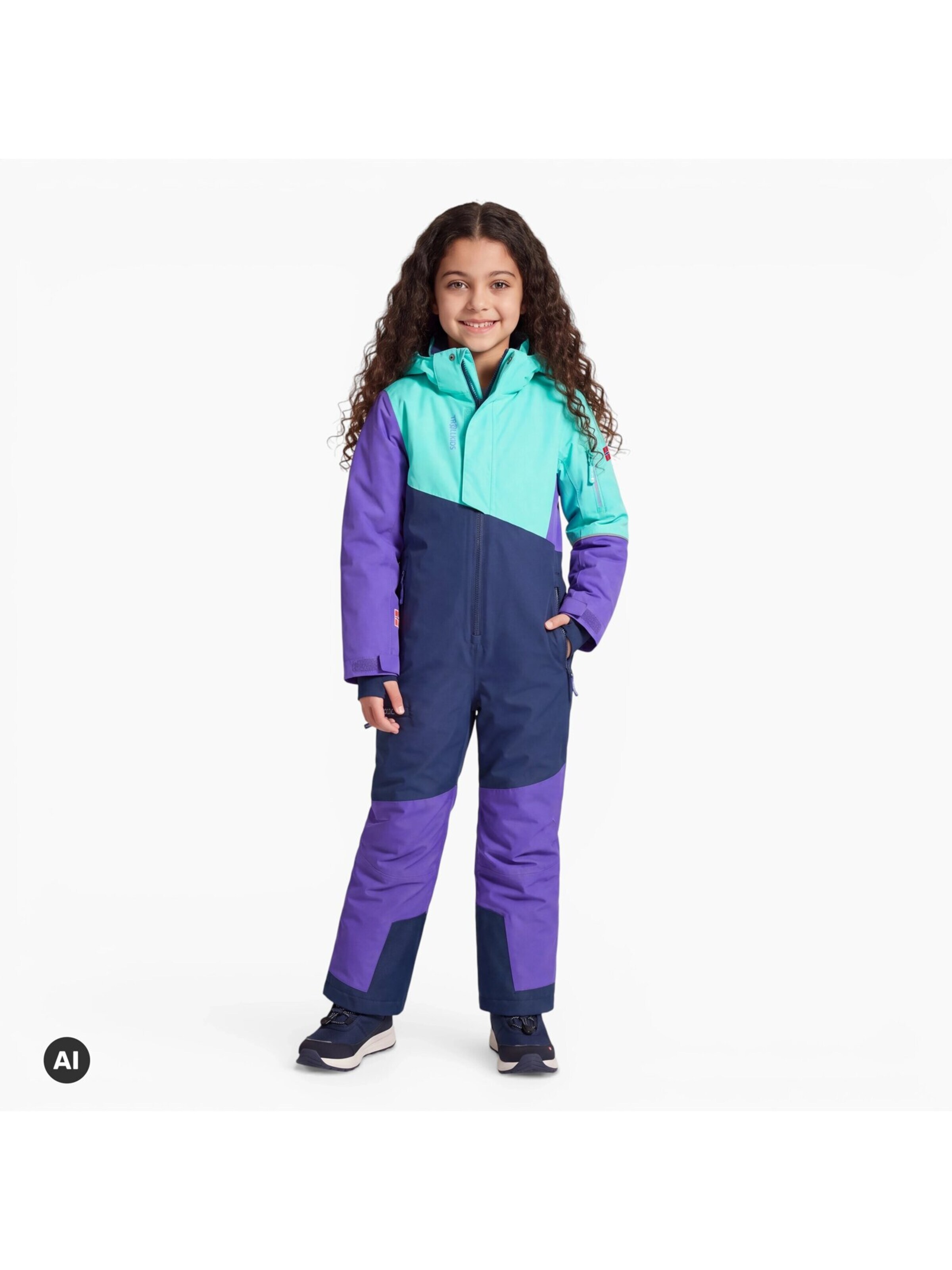 TROLLKIDS Regular fit Dungarees in Purple