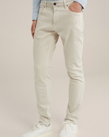 WE Fashion Slim fit Jeans in Beige: front