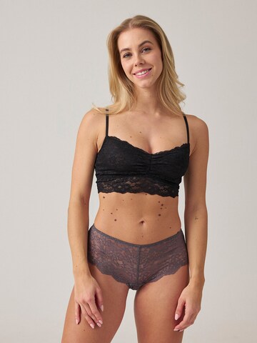 SNOCKS Boyshorts 'Spitze' in Grey: front