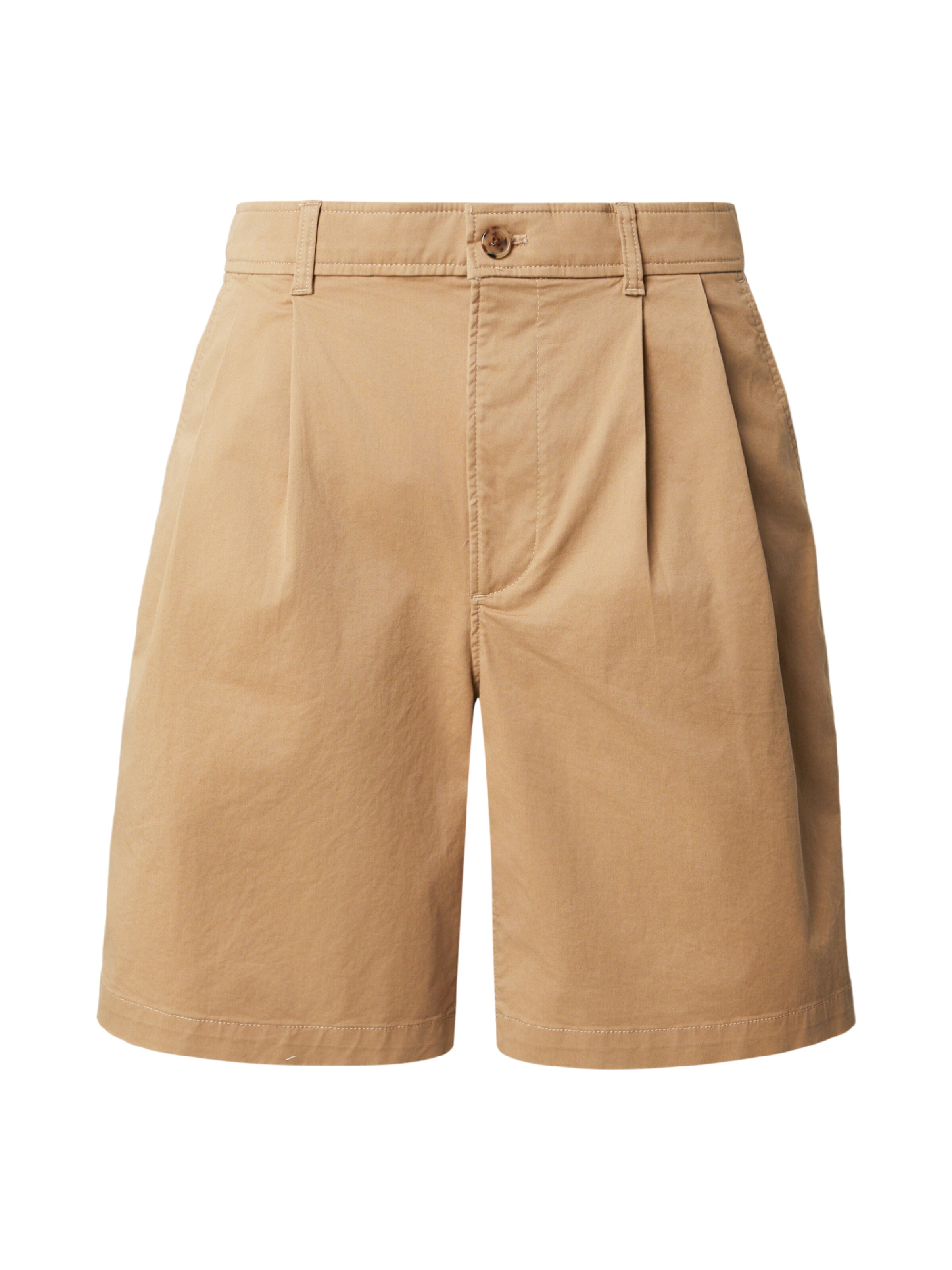 Calvin Klein Jeans Loose fit Pleat-front trousers in Brown: front