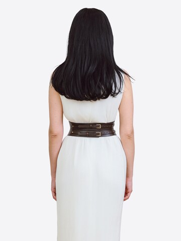 Haute Cuir - Cinturón 'Slim Sablier Corset Belt' en marrón