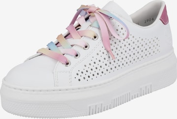 Baskets basses Rieker en blanc : devant