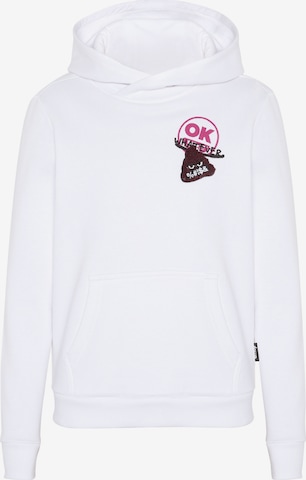 emoji Sweatshirt 'BEAST MODE' in White: front