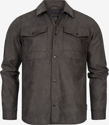 INDICODE JEANS Overhemd ' Finny ' in Grijs: voorkant