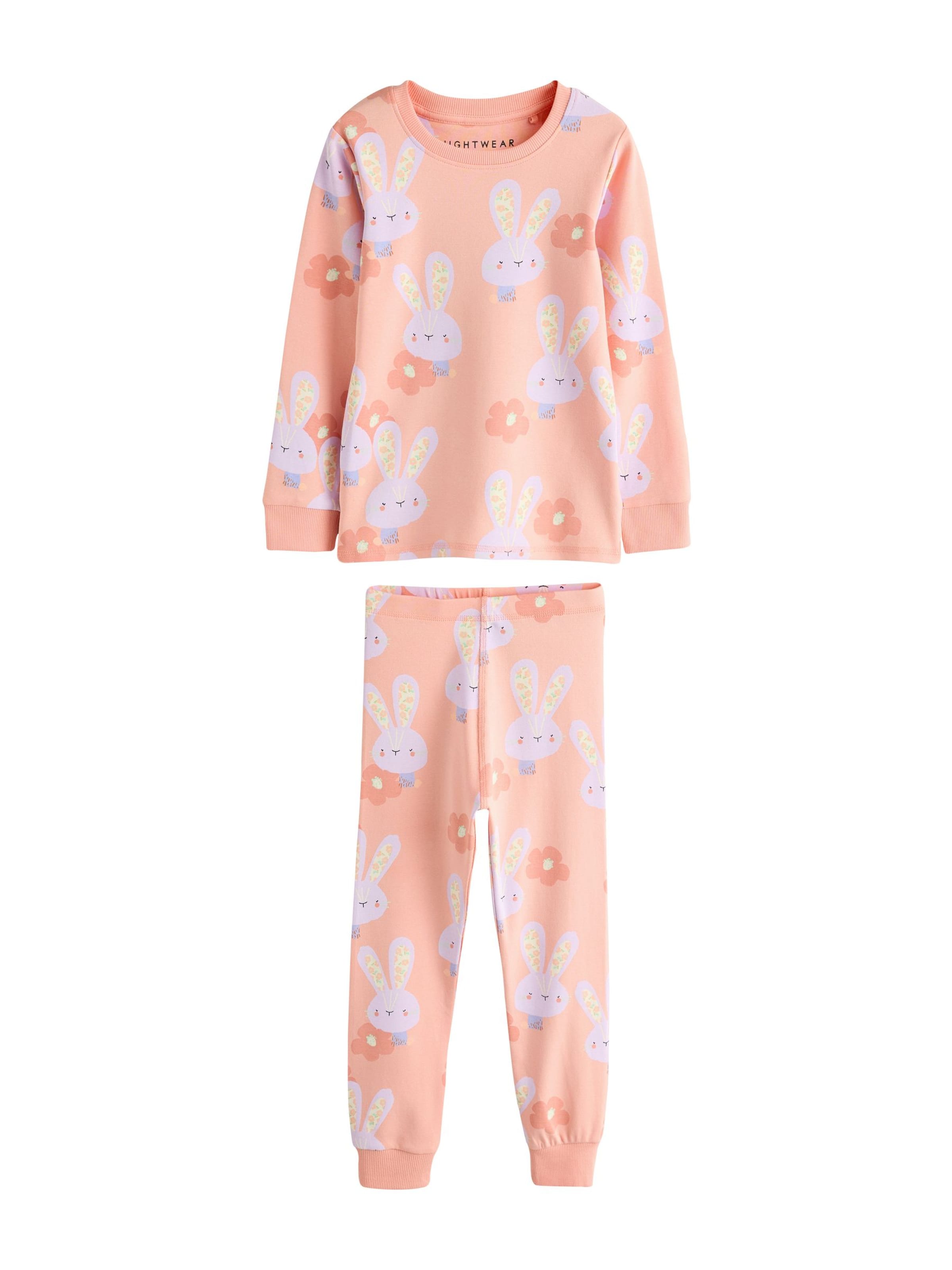 Next Schlafanzug 'Osterhäschen' in Pink: Vorderseite