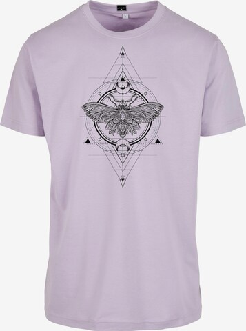 Merchcode T-shirt 'Ladies Moth' i lila: framsida