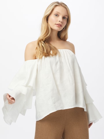 KAN Blouse 'CLOUDS' in White: front
