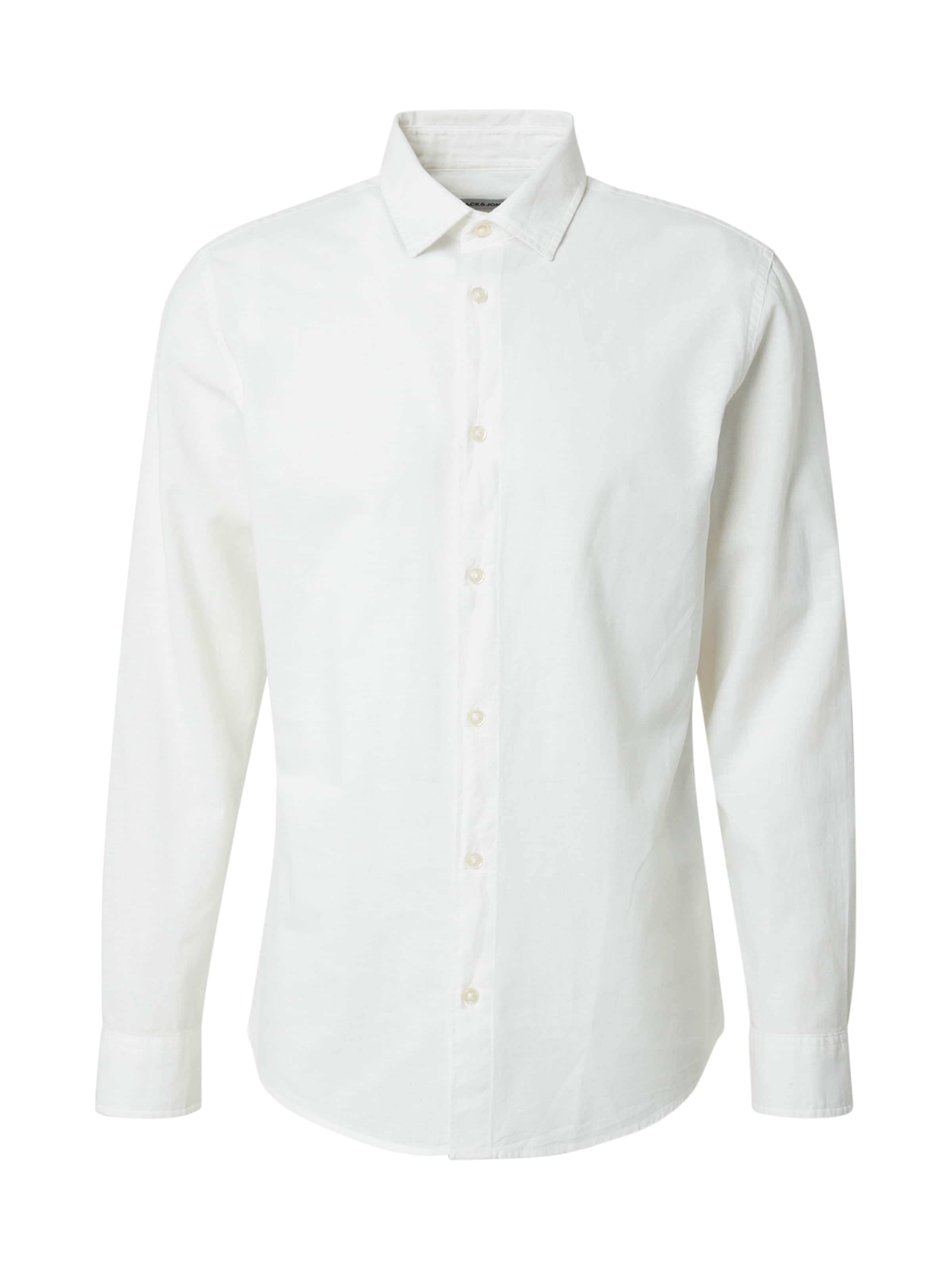 JACK & JONES Slim fit Πουκάμισο 'JJEBreeze' σε λευκό: μπροστά