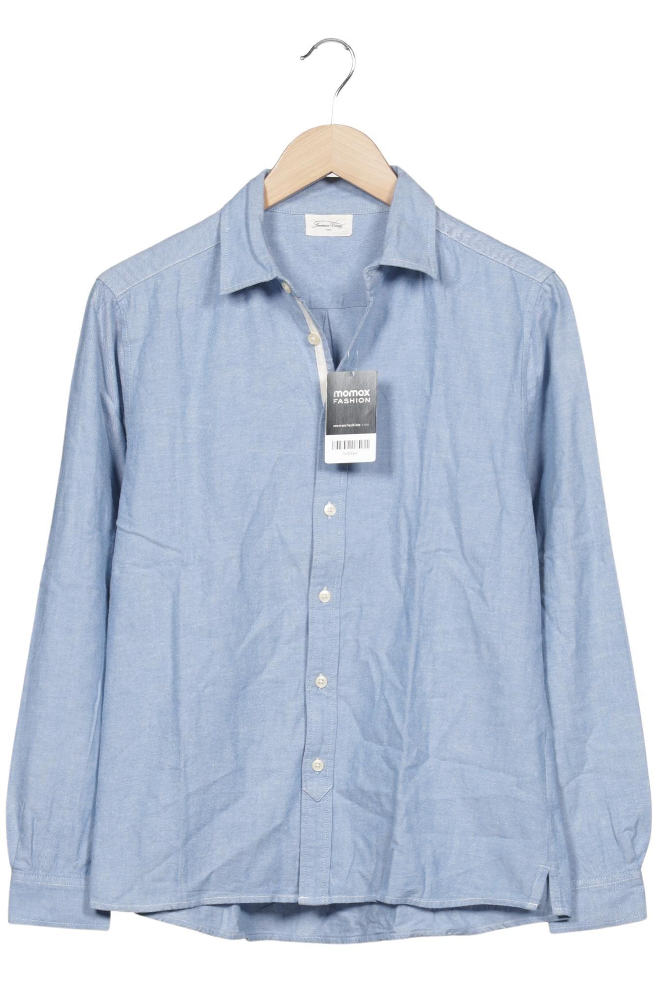 AMERICAN VINTAGE Button Up Shirt in S in Blue: front