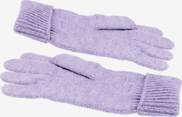 CAPO Full Finger Gloves 'Strickhandschuhe, melange' in Purple: front