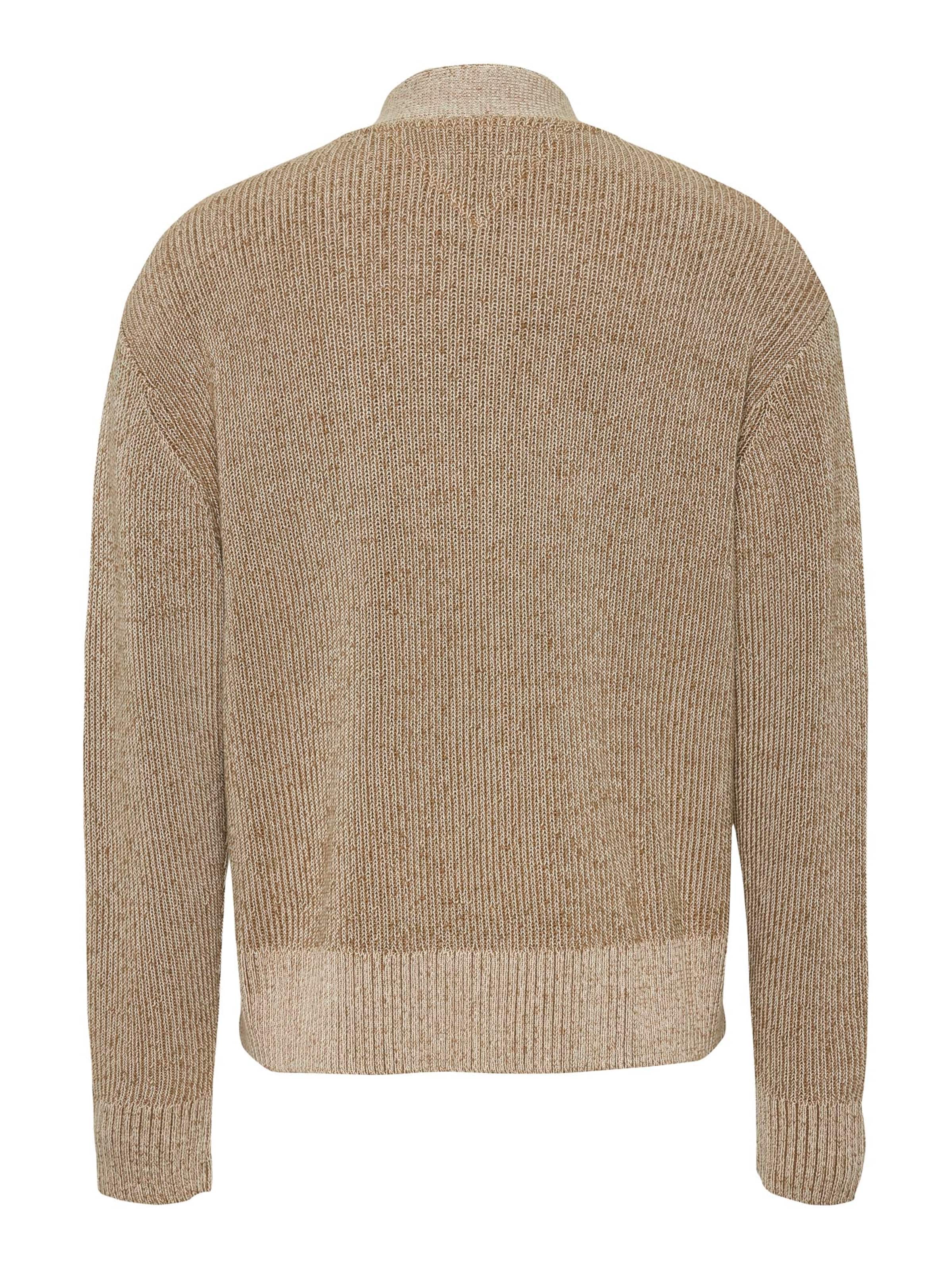 Tommy Jeans Вязаная кофта в Бежевый: сзади