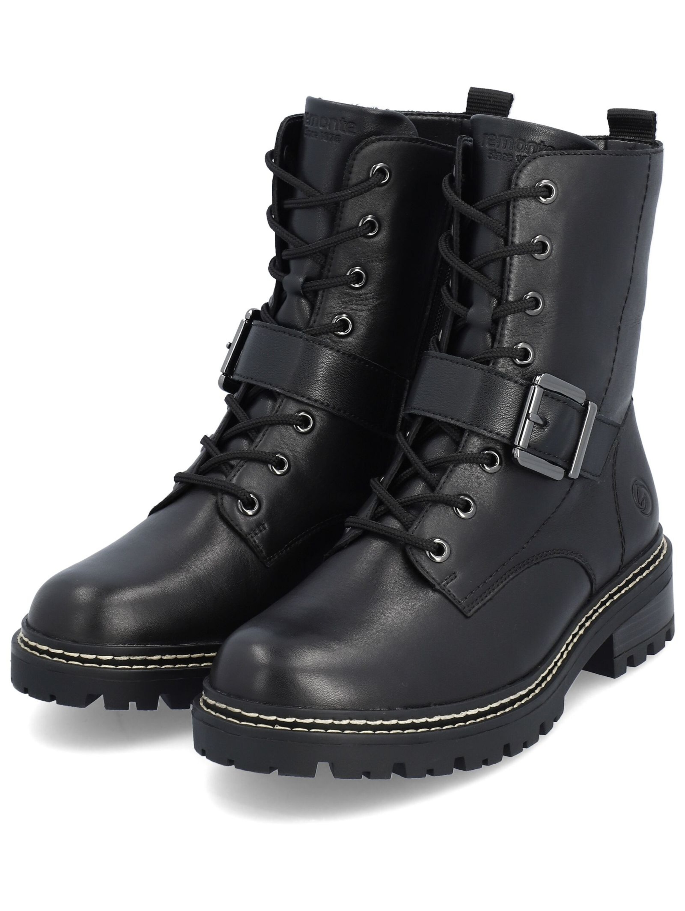 REMONTE Schnürstiefelette in Schwarz