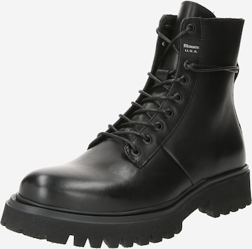 Boots stringati di Blauer.USA in nero: frontale