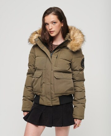 Superdry Winter Jacket in Green: front