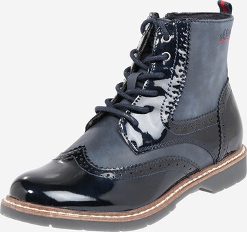 Bottines à lacets s.Oliver en bleu : devant