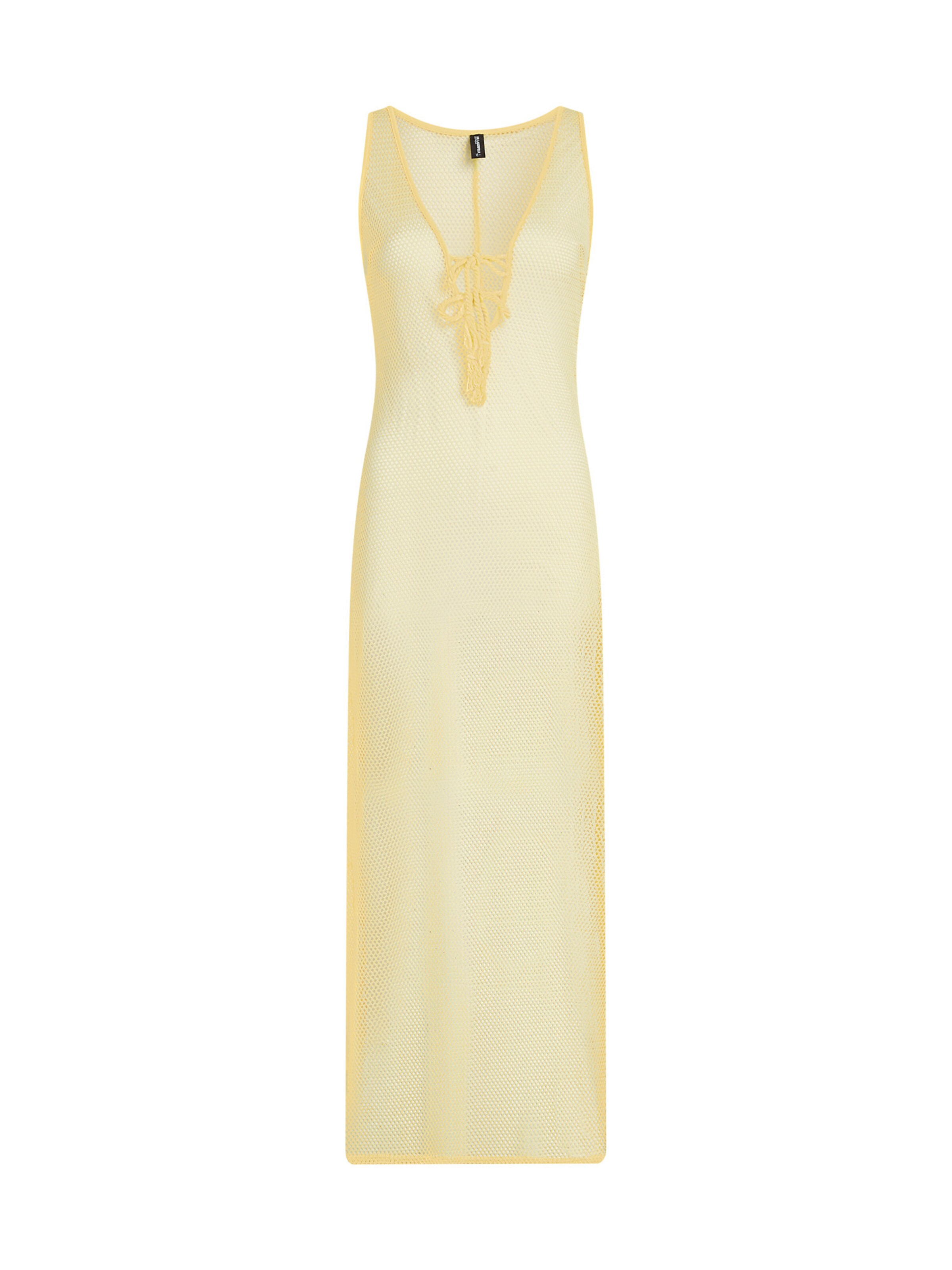Karl Lagerfeld - Vestido de playa en amarillo: frente
