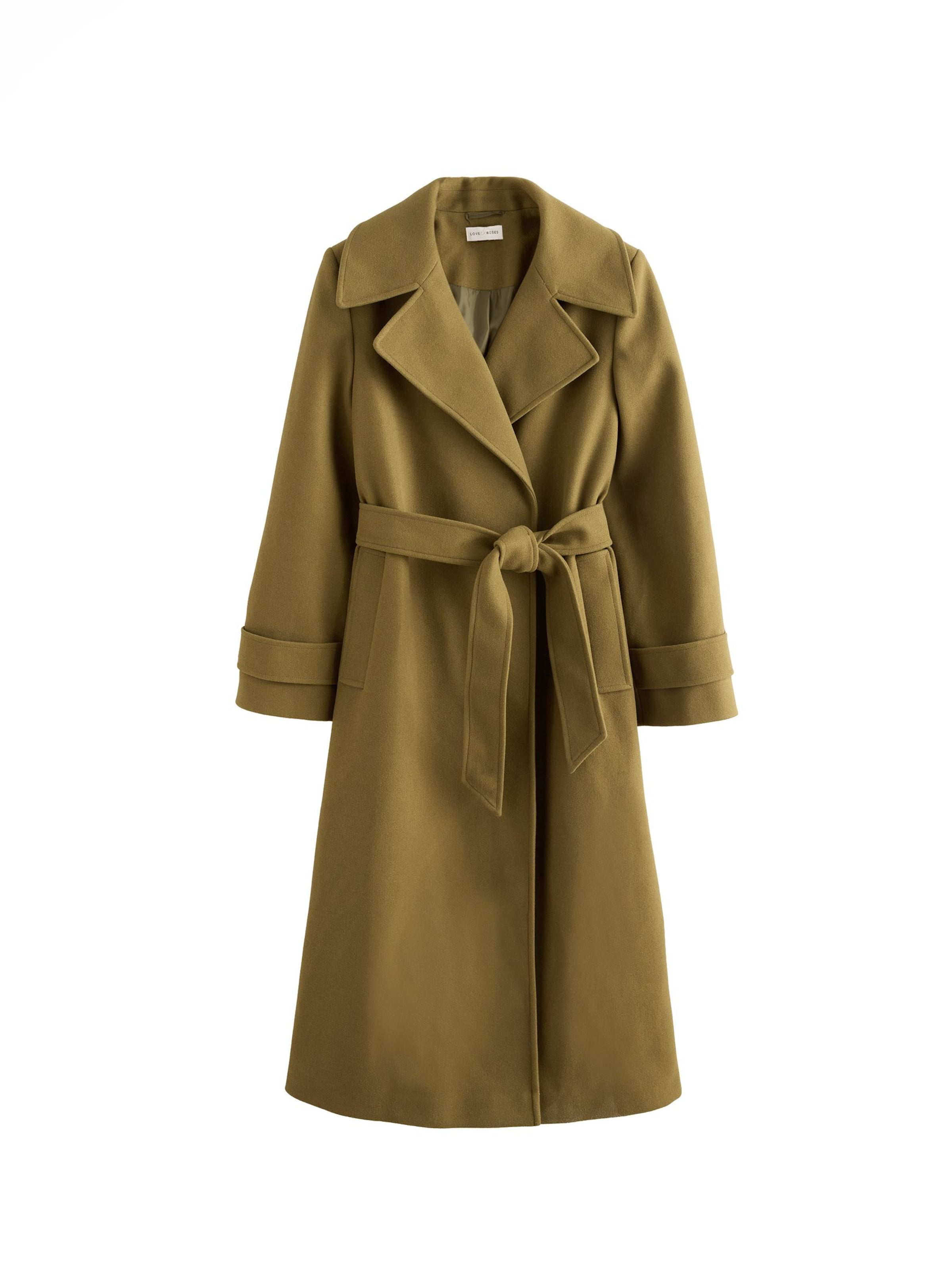 Cappotto di mezza stagione di love & roses in verde: frontale