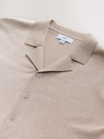Next Regular fit Button Up Shirt in Beige