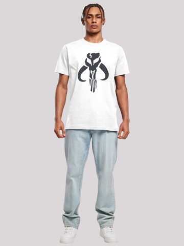 T-Shirt 'Star Wars The Mandalorian Banther Skull' F4NT4STIC en blanc