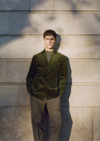 MANGO MAN Slim Fit Sakko 'Panna' in Grün