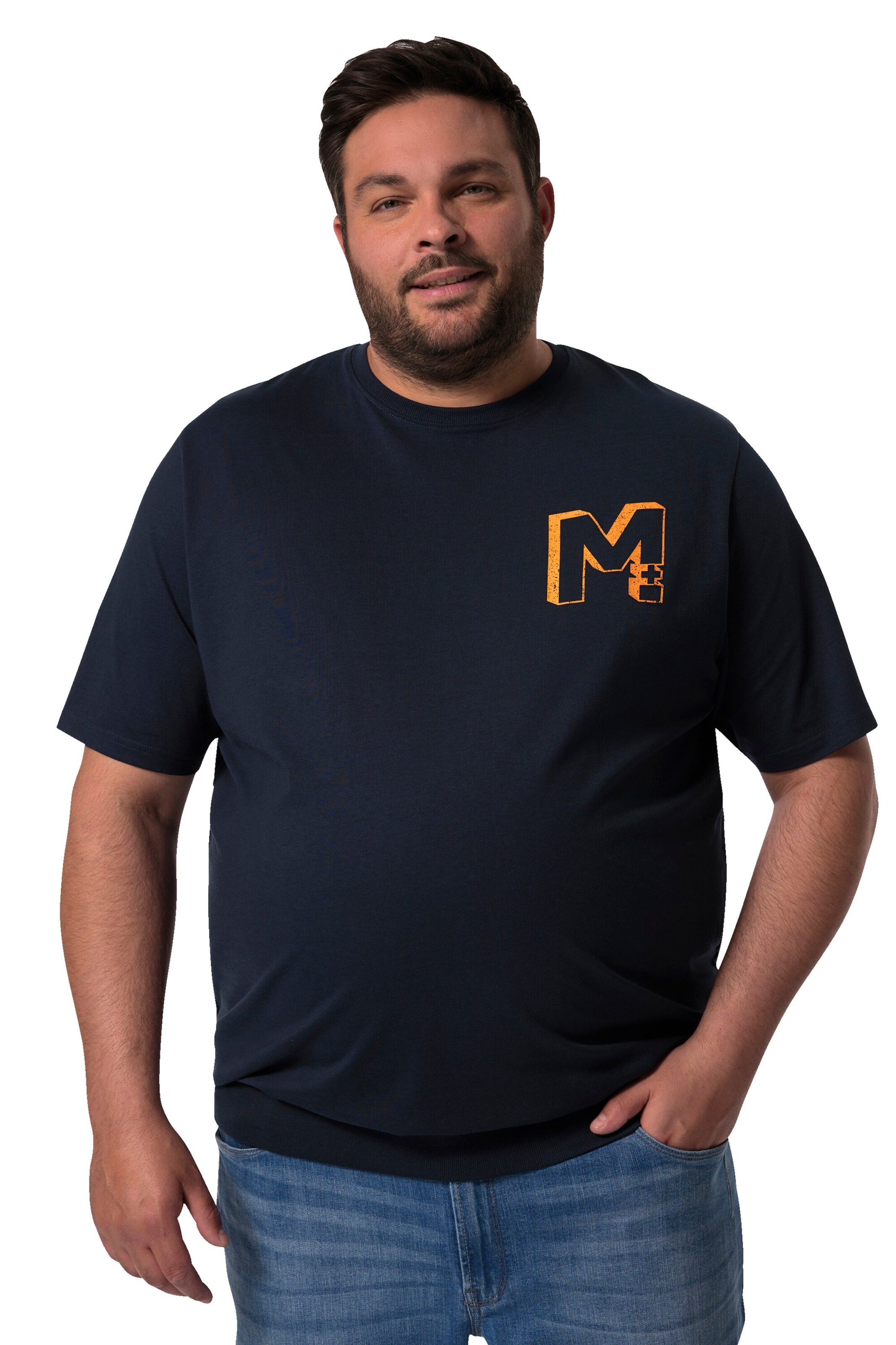 T-Shirt Men Plus en noir : devant