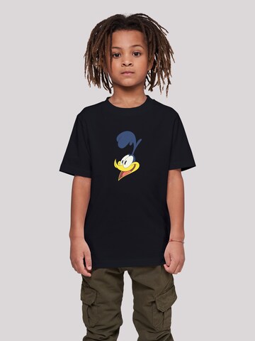 F4NT4STIC Shirt 'Looney Tunes Road Runner Face' in Zwart: voorkant