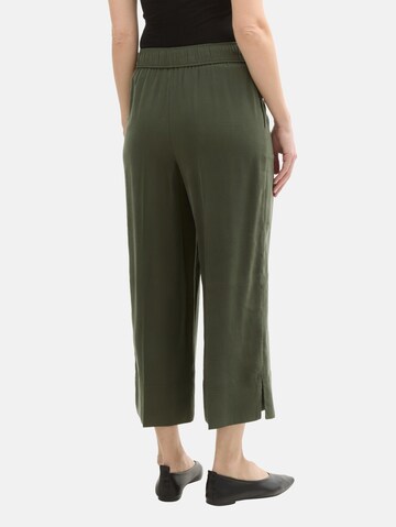 TOM TAILOR Wide leg Pants in Green