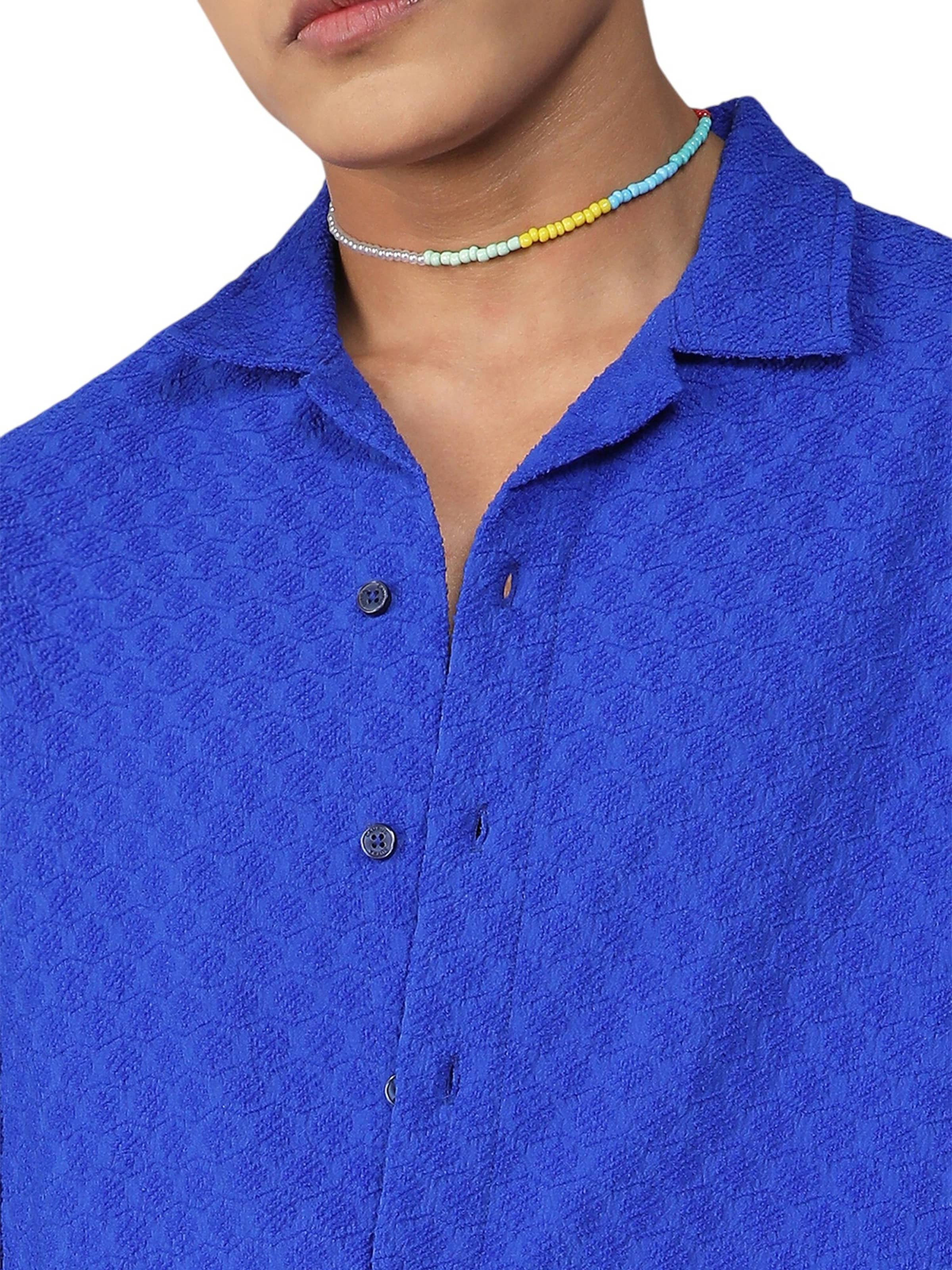 Campus Sutra Pohodlné nošení Košile 'Symphony' – modrá