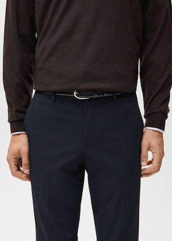 MANGO MAN Slim fit Pleated Pants 'Bologna' in Blue