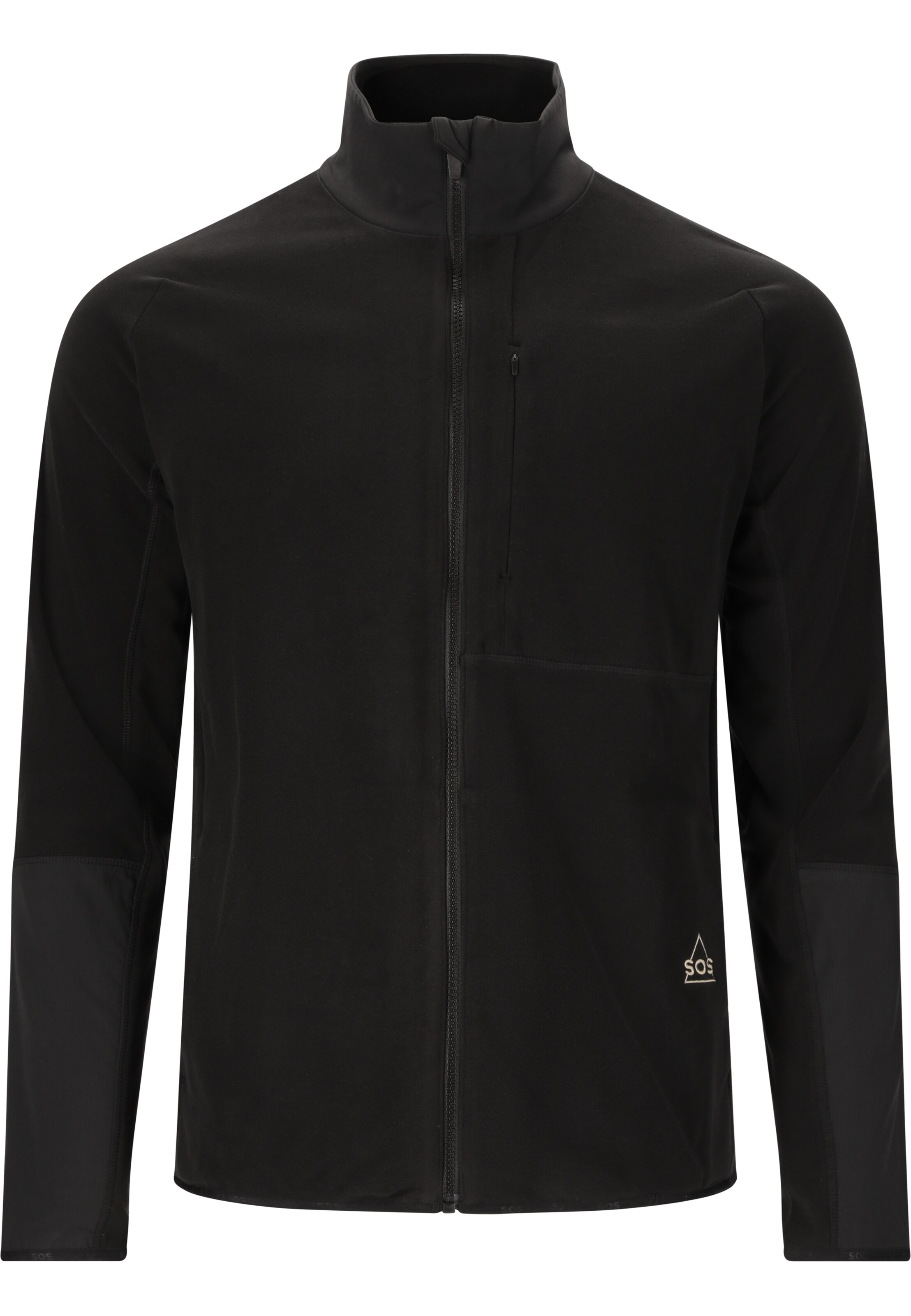 SOS Athletic fleece jacket 'Bromo' in Black: front