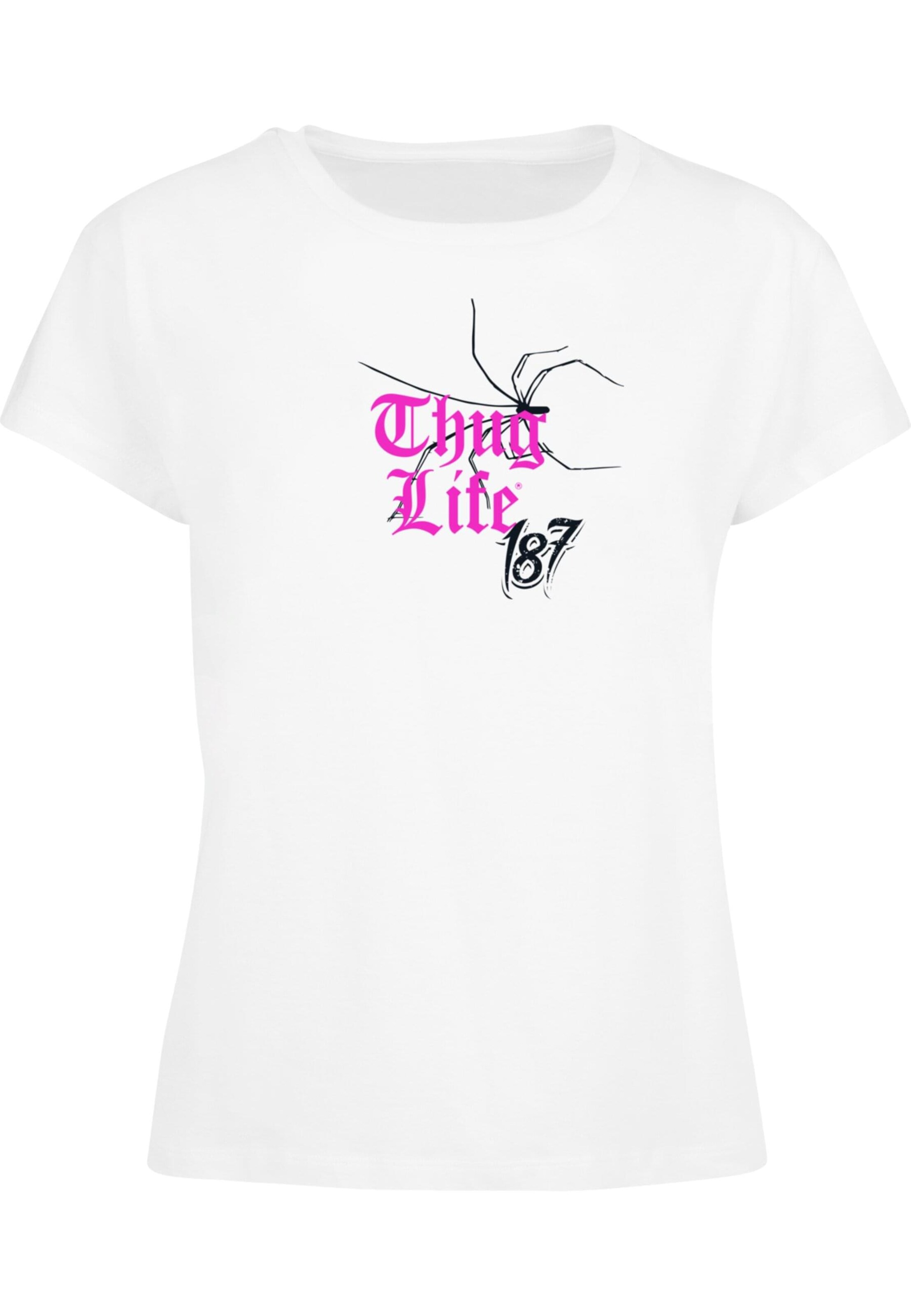 Maglietta 'Spider' di Thug Life in bianco: frontale