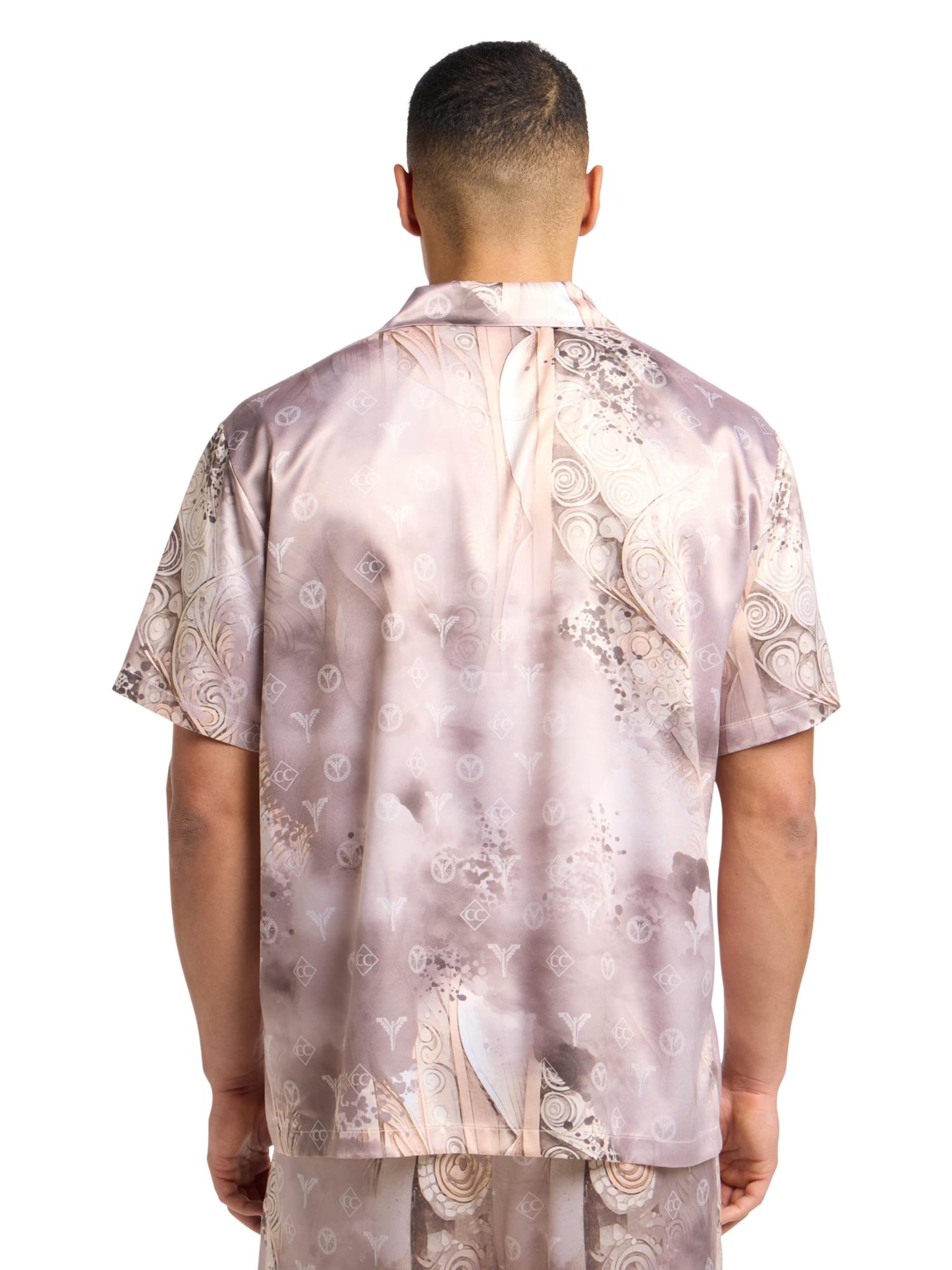 Carlo Colucci Comfort fit Button Up Shirt 'Eikemann' in Purple