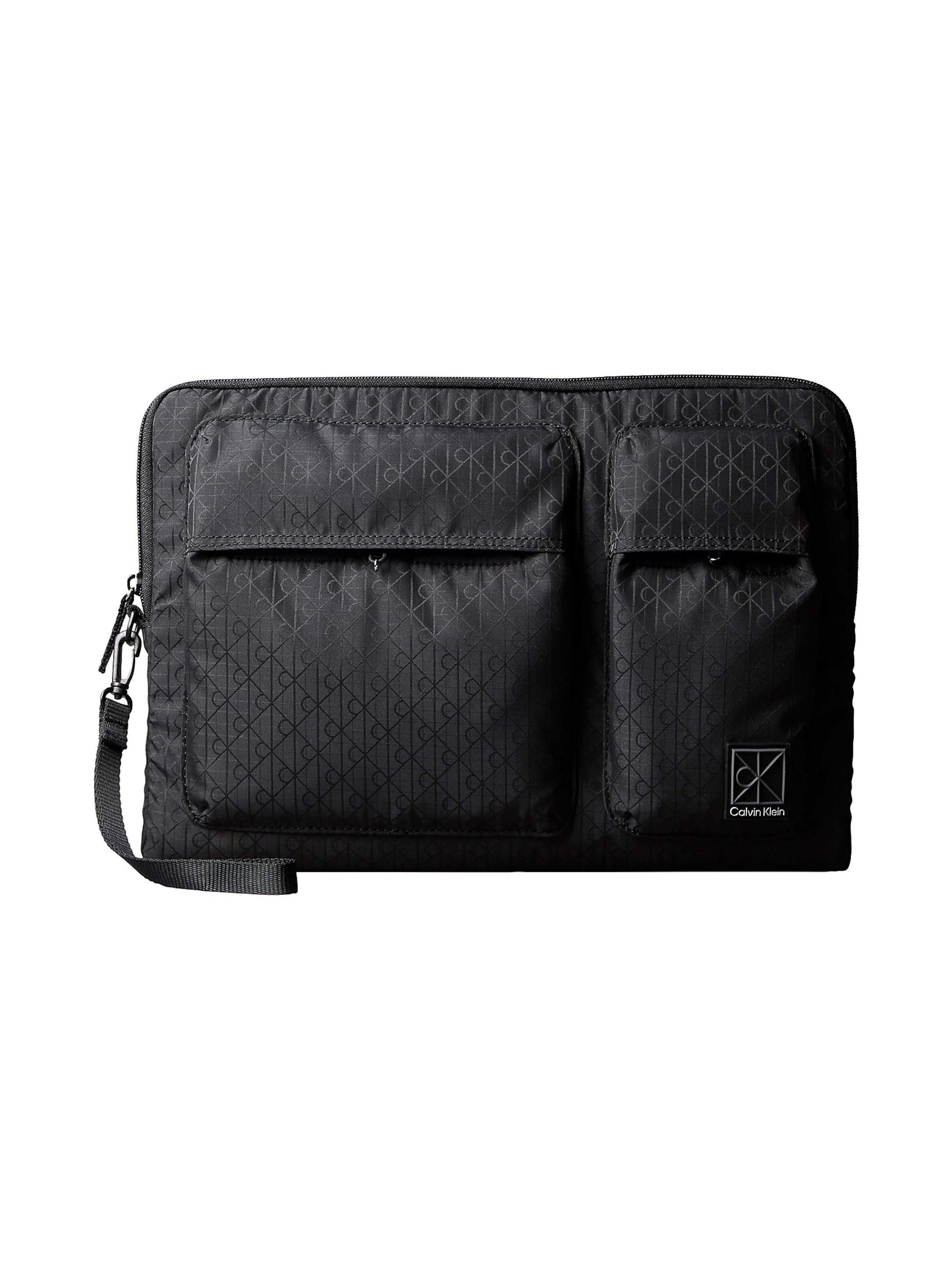 Sac d’ordinateur portable Calvin Klein en noir : devant